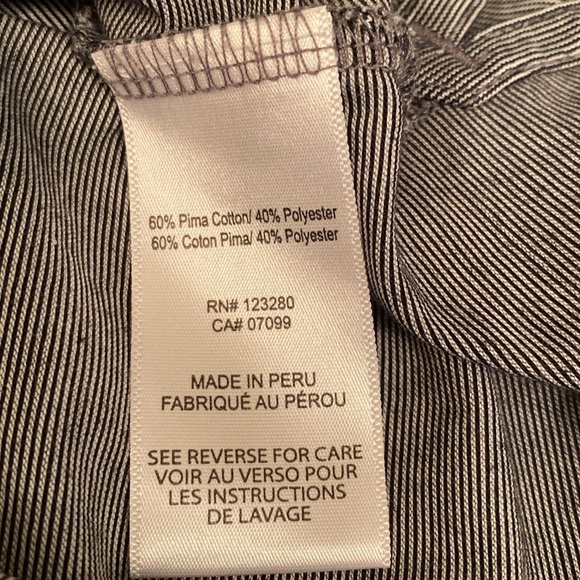 Travis Mathew S/S Fine Stripe Polo Shirt Four Seasons Resort Maui Hawaii Gray L - Picture 9 of 10